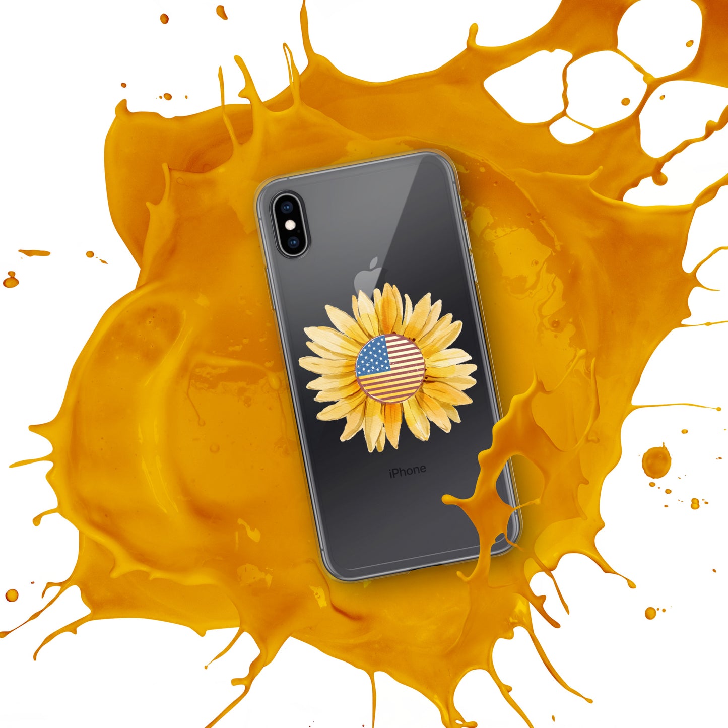 Yellow Flower Flag Clear Case for iPhone®