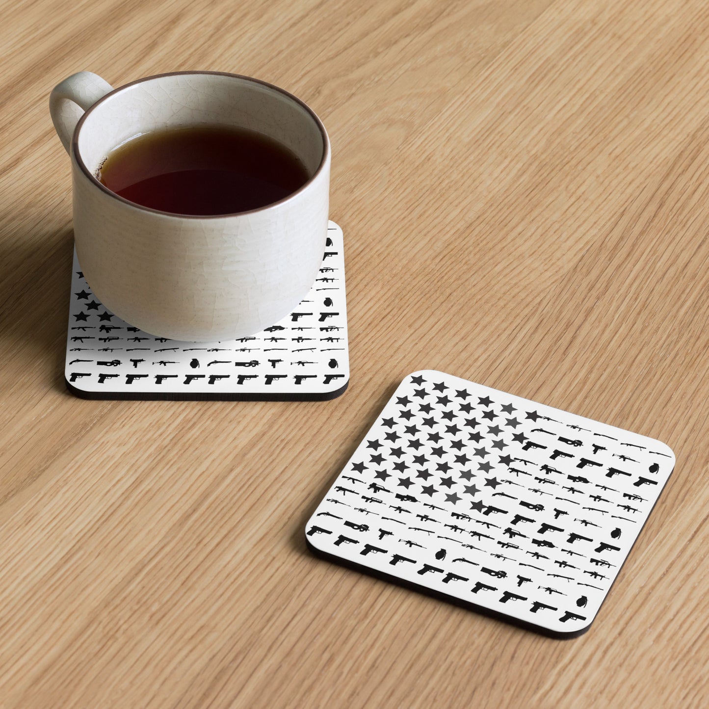 Gun Flag Cork-back coaster