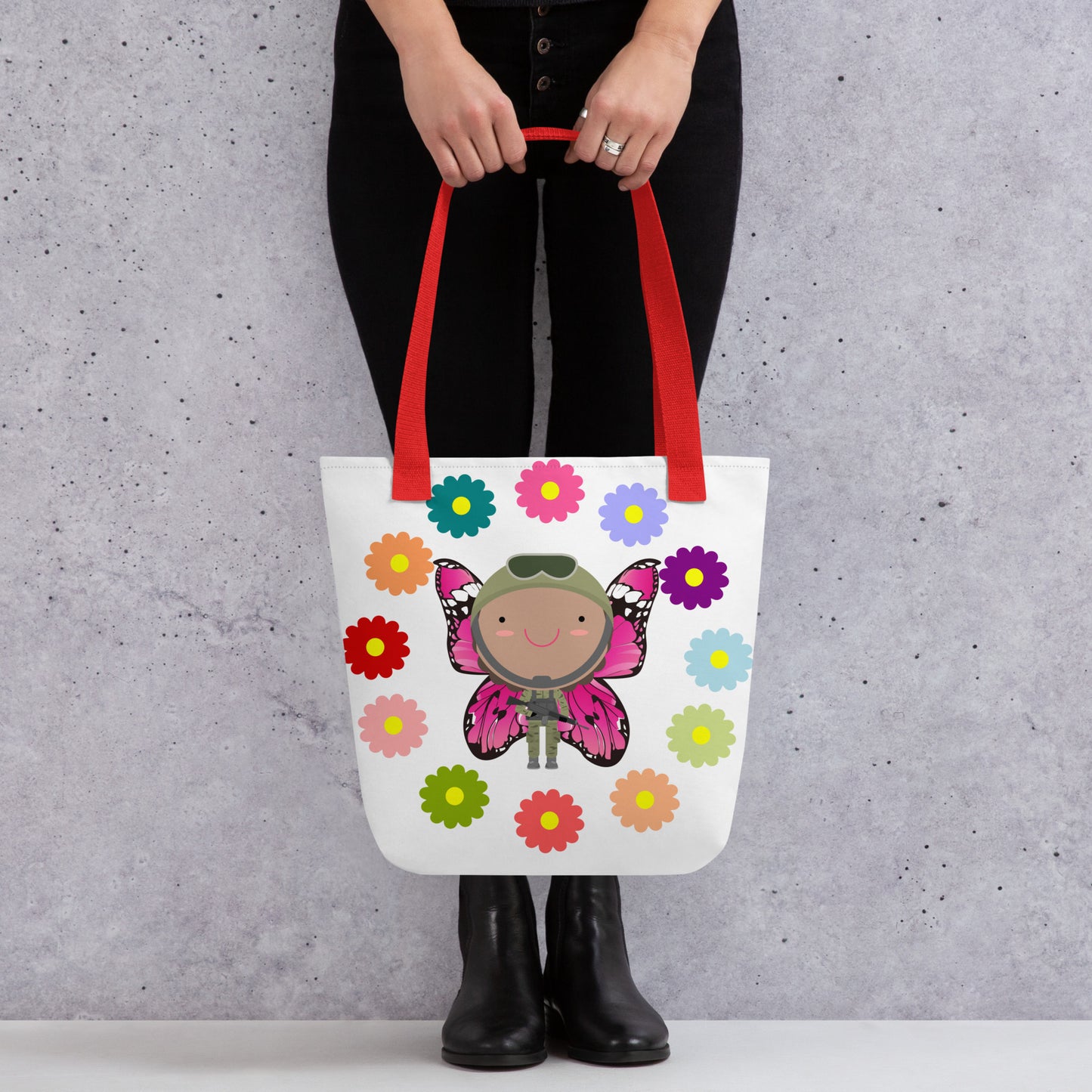 Dots Pink Wing Tote bag