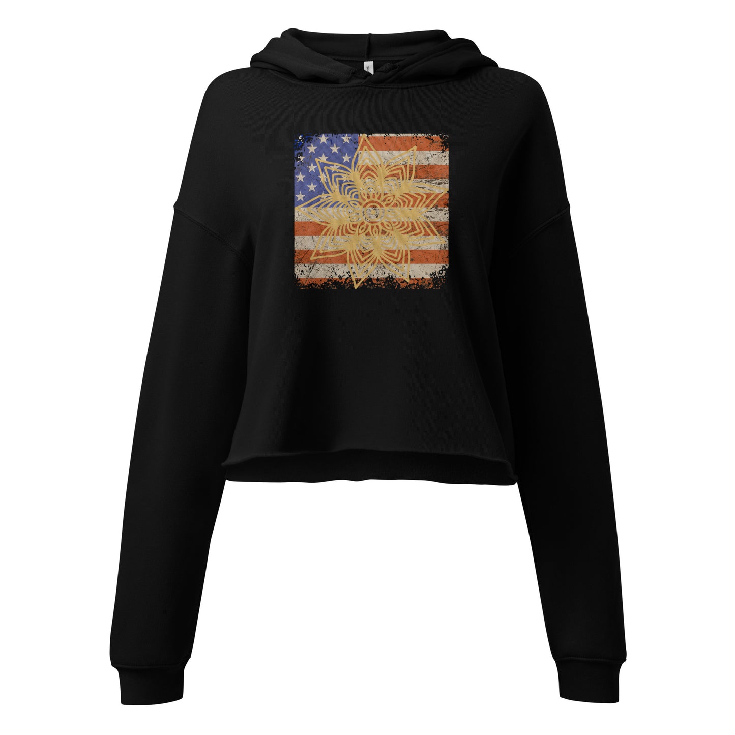 Mandala Flag Crop Hoodie