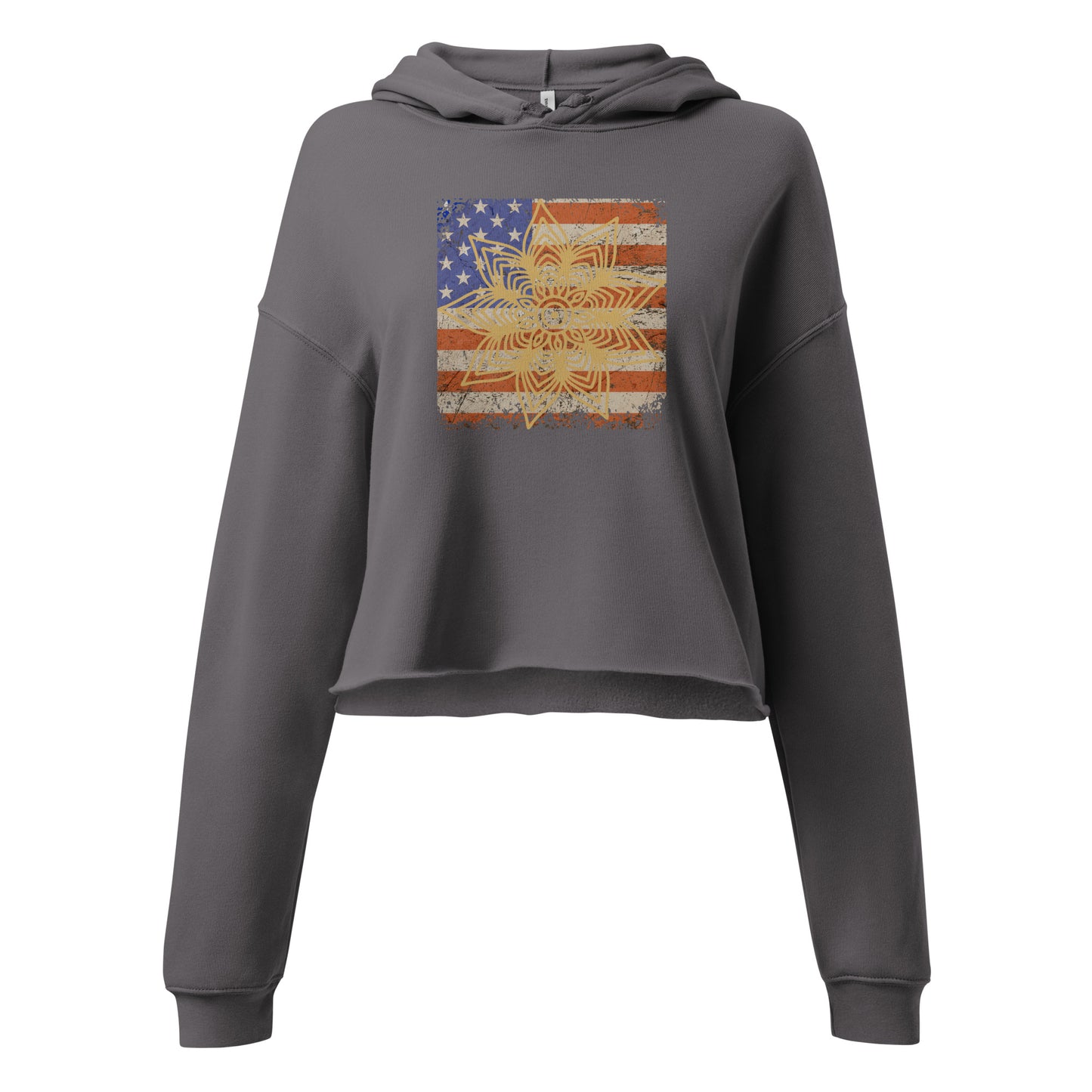 Mandala Flag Crop Hoodie