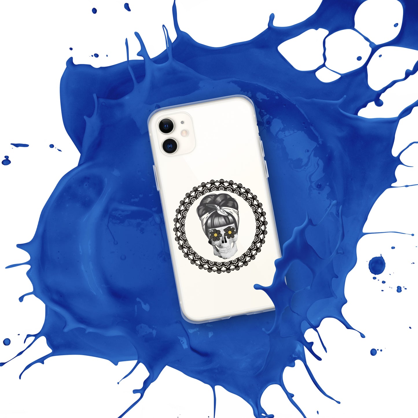 Retro Skull With Circle Clear Case for iPhone®