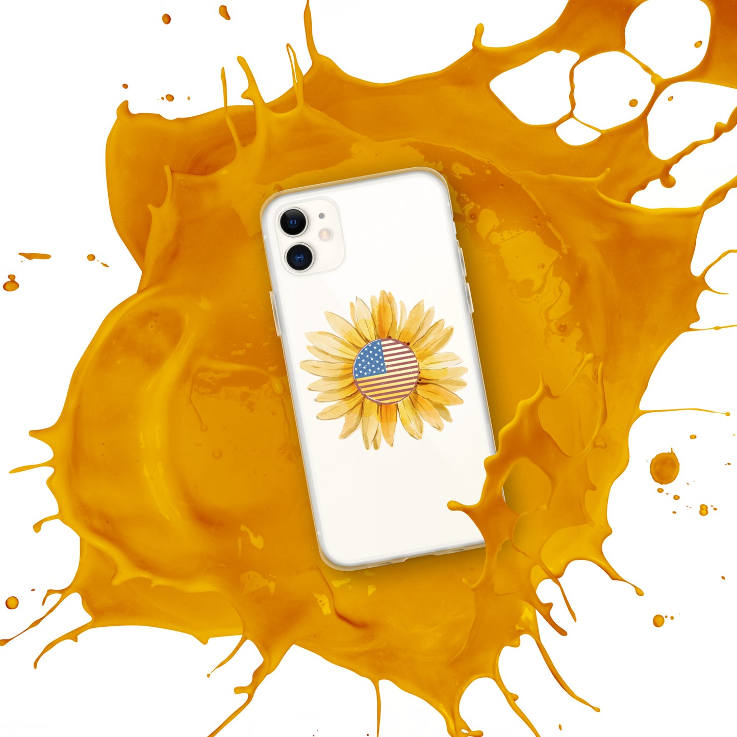 Yellow Flower Flag Clear Case for iPhone®