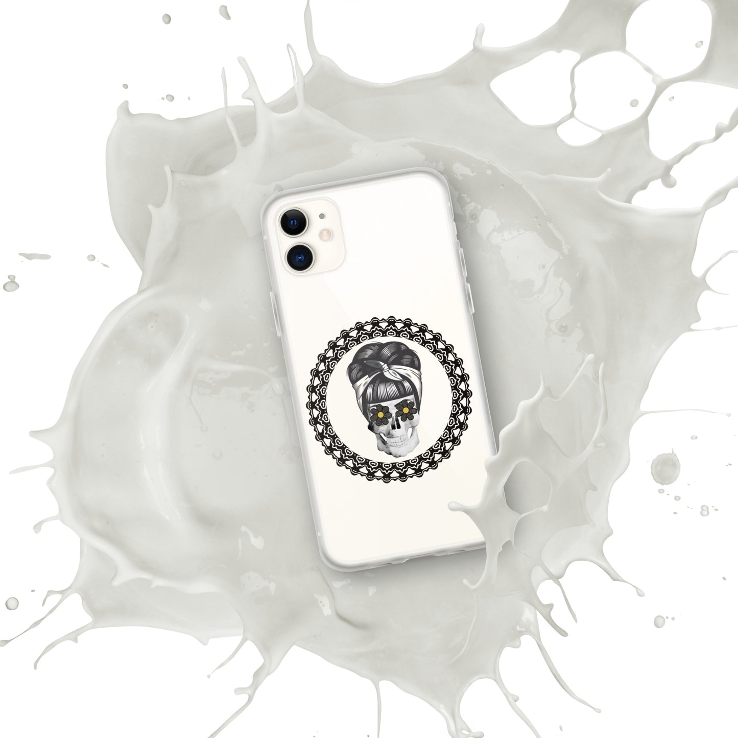 Retro Skull With Circle Clear Case for iPhone®