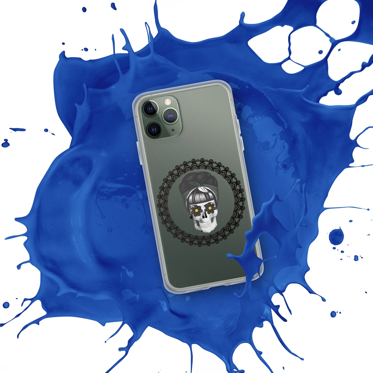 Retro Skull With Circle Clear Case for iPhone®