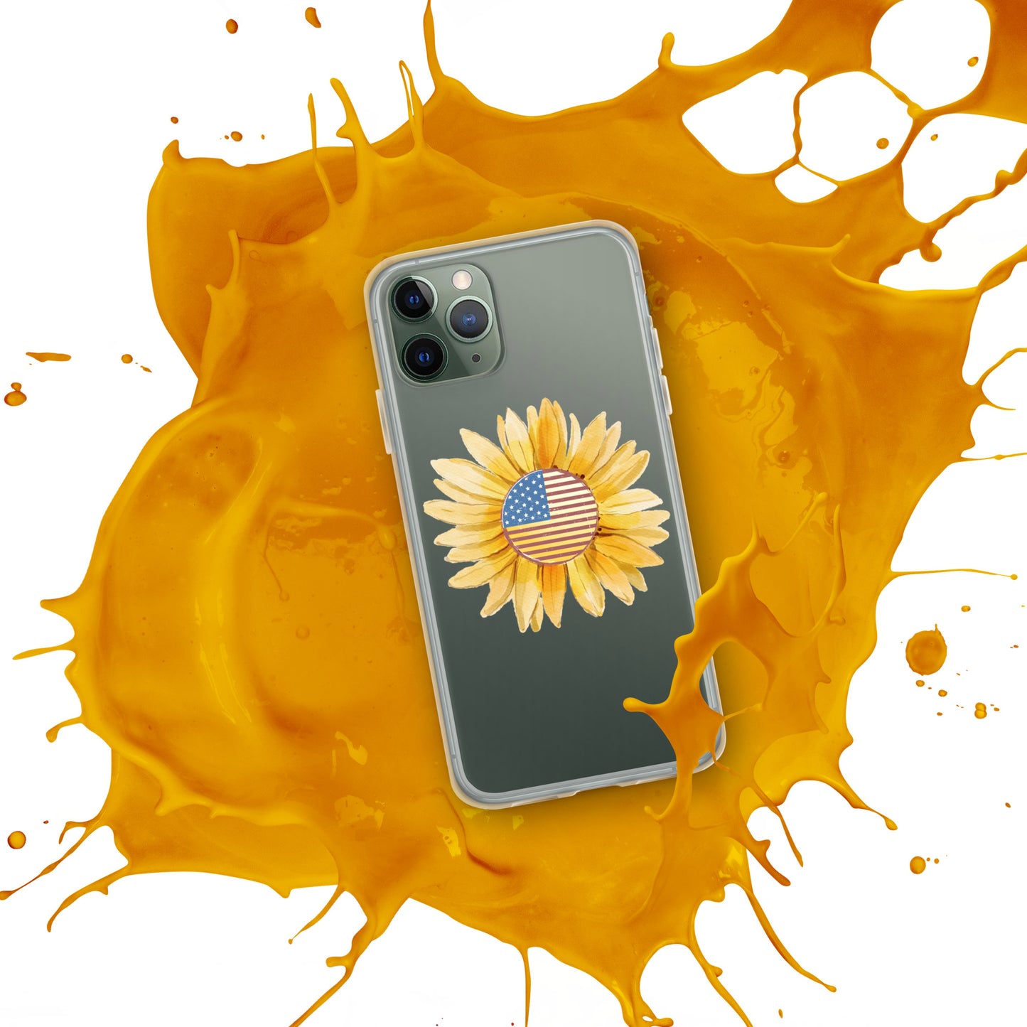 Yellow Flower Flag Clear Case for iPhone®