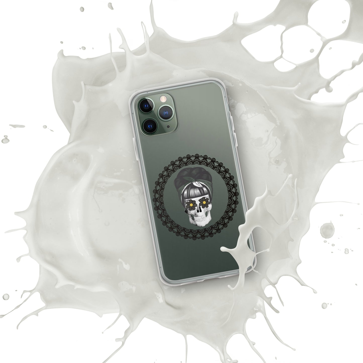 Retro Skull With Circle Clear Case for iPhone®