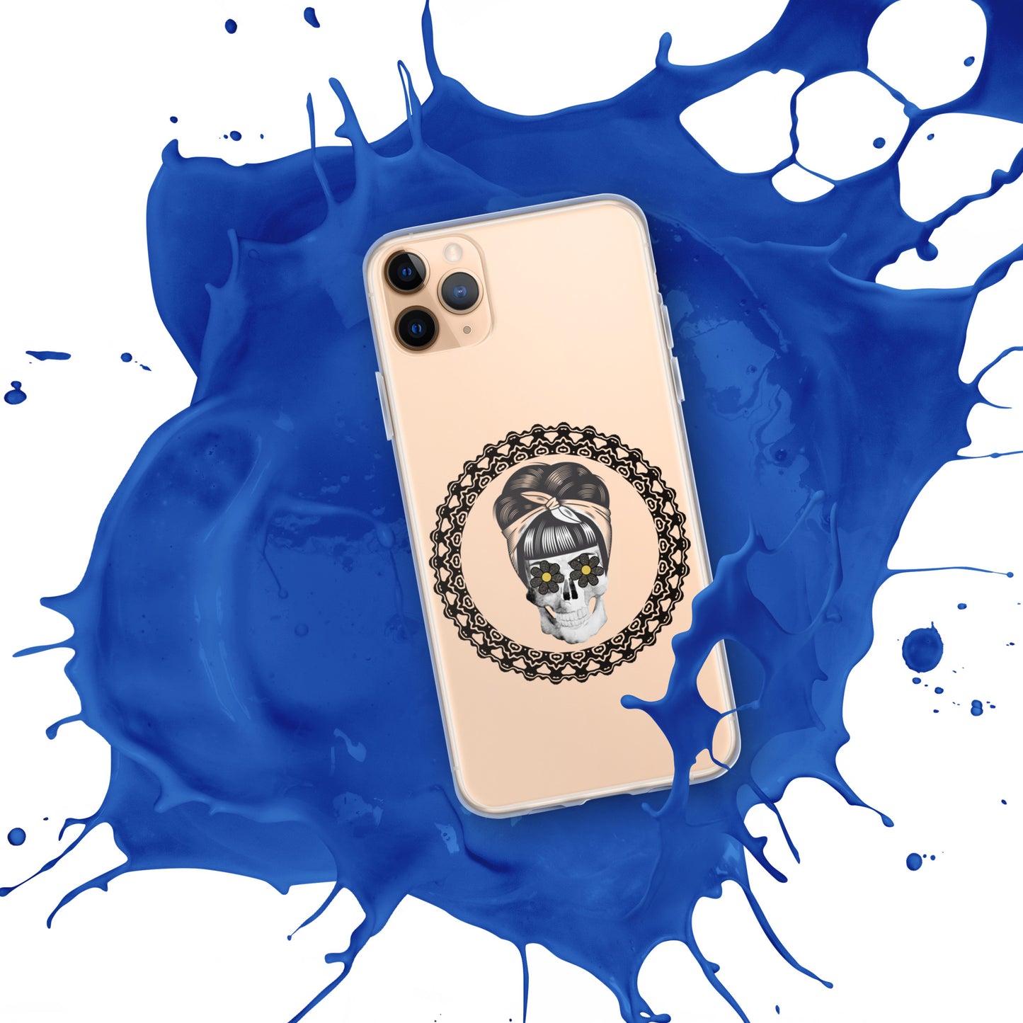 Retro Skull With Circle Clear Case for iPhone®