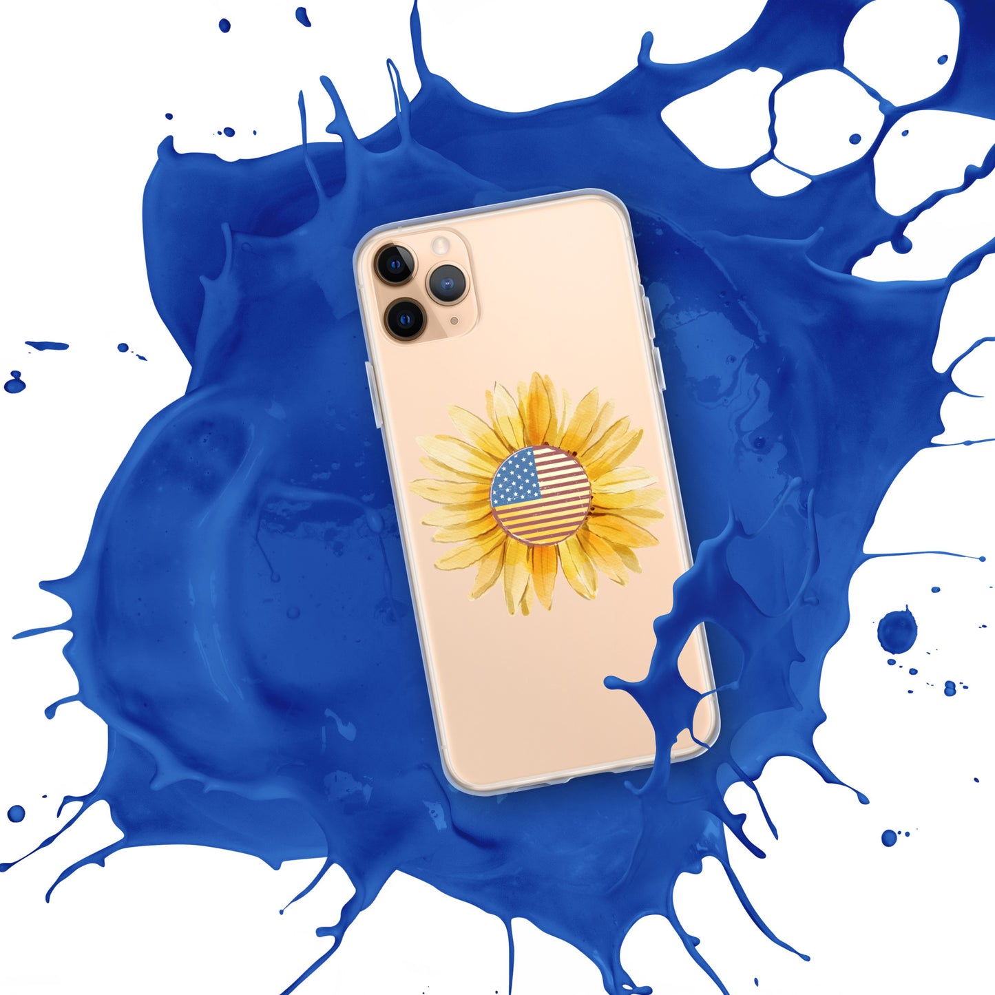 Yellow Flower Flag Clear Case for iPhone®