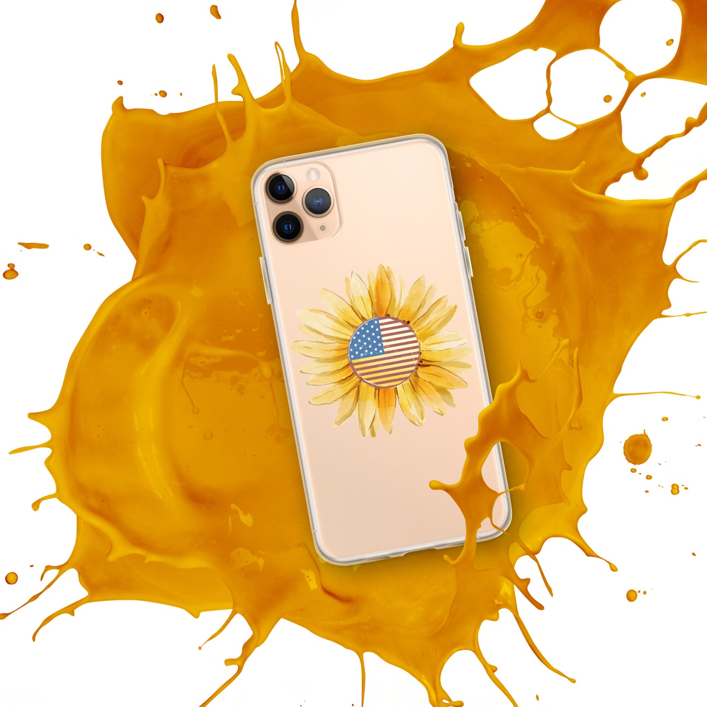 Yellow Flower Flag Clear Case for iPhone®