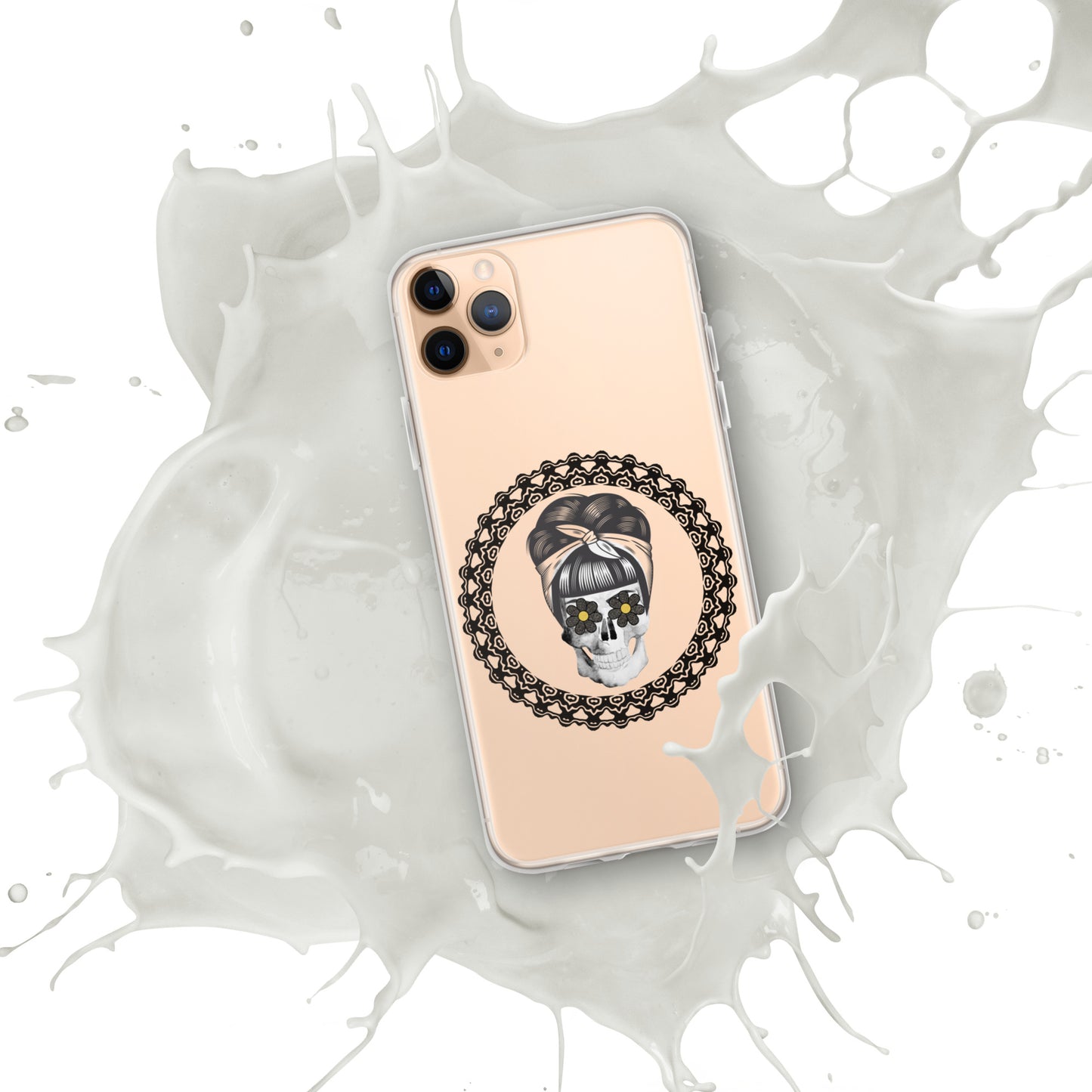 Retro Skull With Circle Clear Case for iPhone®