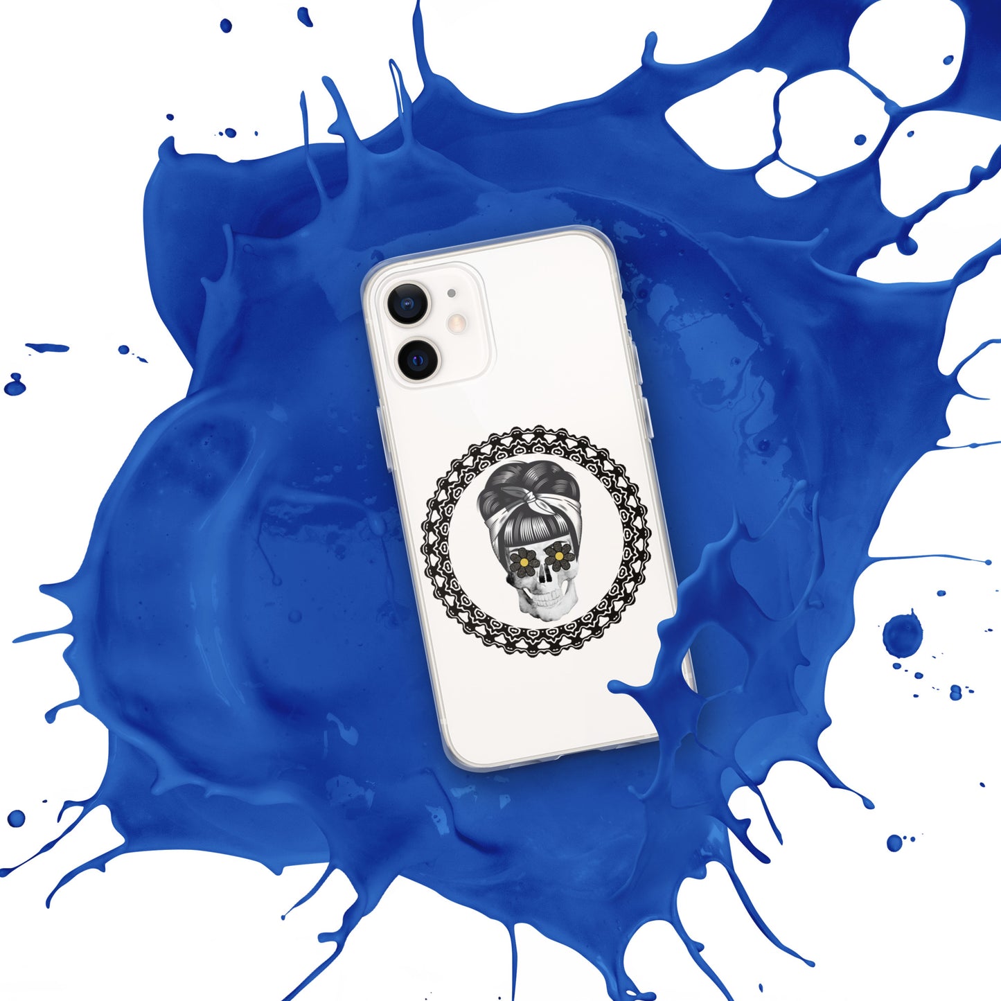 Retro Skull With Circle Clear Case for iPhone®