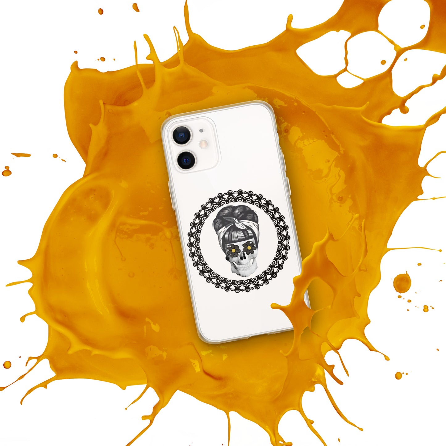 Retro Skull With Circle Clear Case for iPhone®