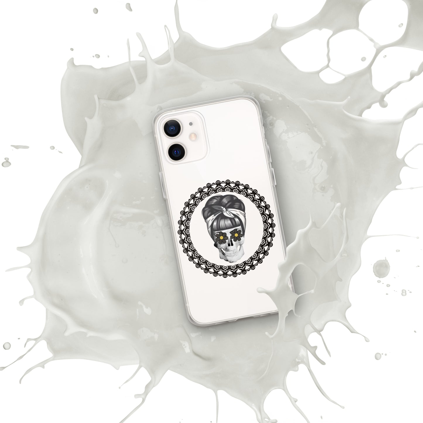 Retro Skull With Circle Clear Case for iPhone®