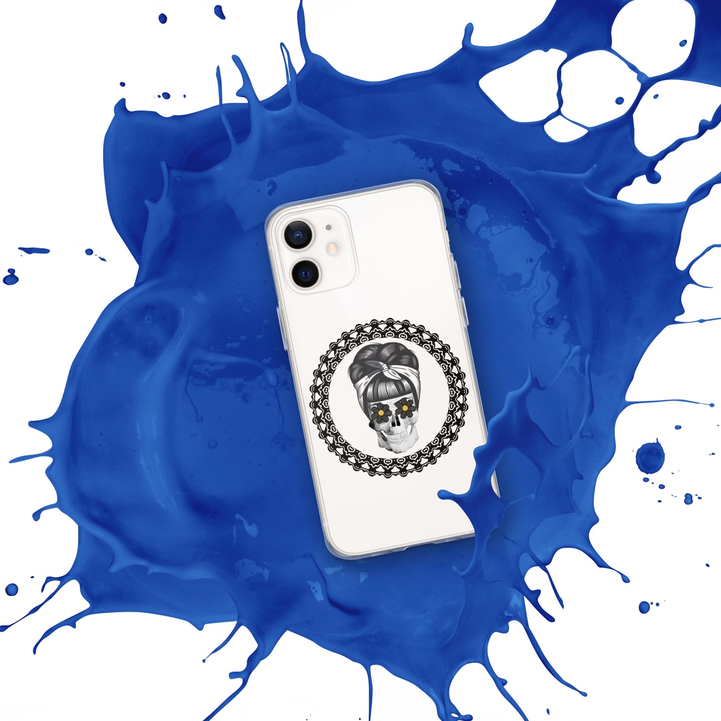 Retro Skull With Circle Clear Case for iPhone®