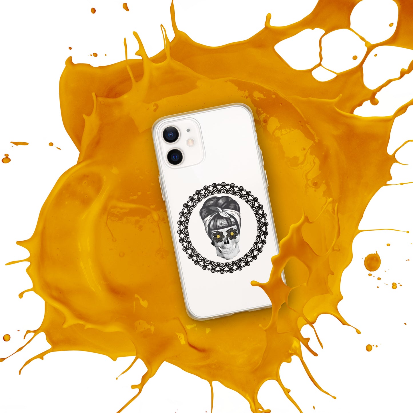 Retro Skull With Circle Clear Case for iPhone®