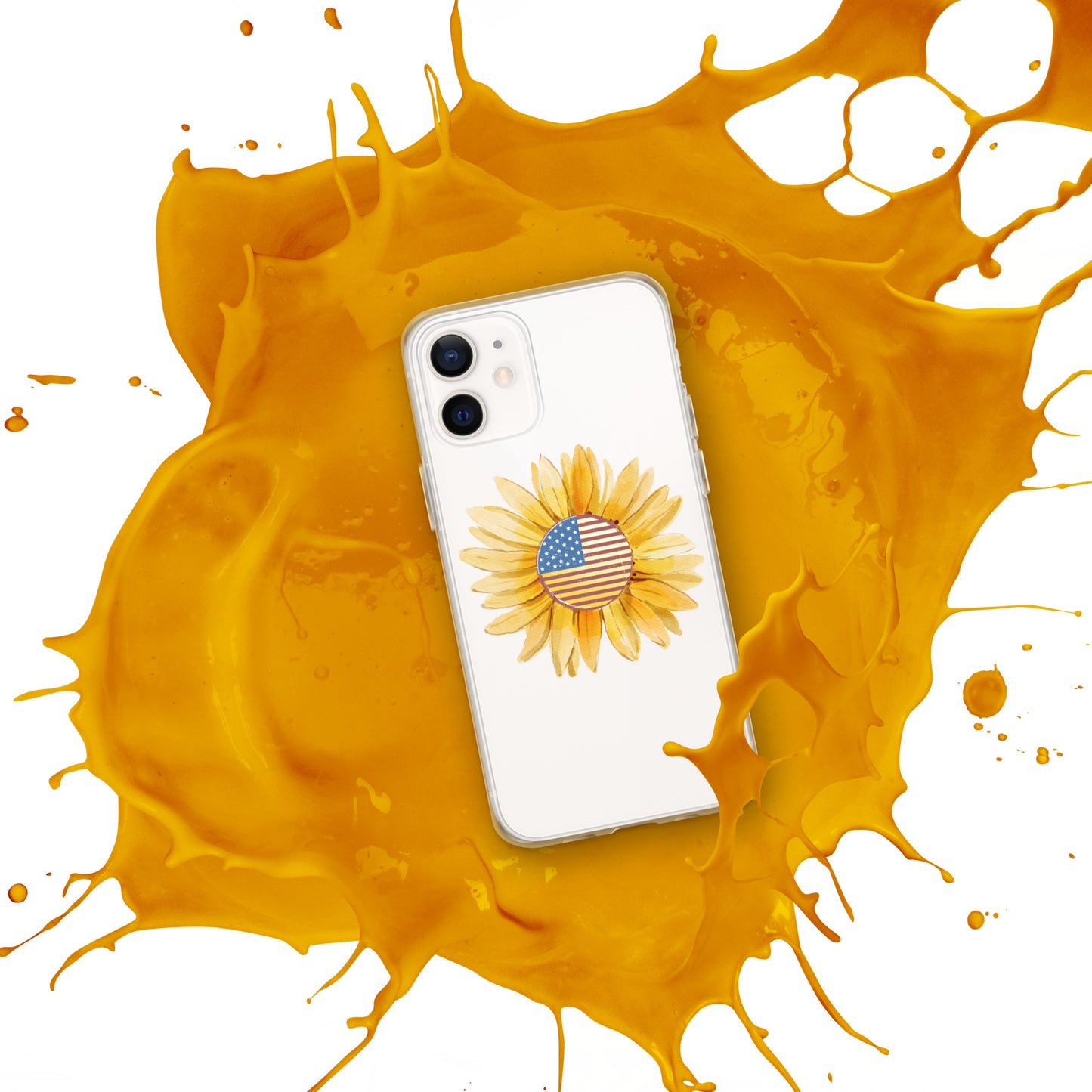 Yellow Flower Flag Clear Case for iPhone®