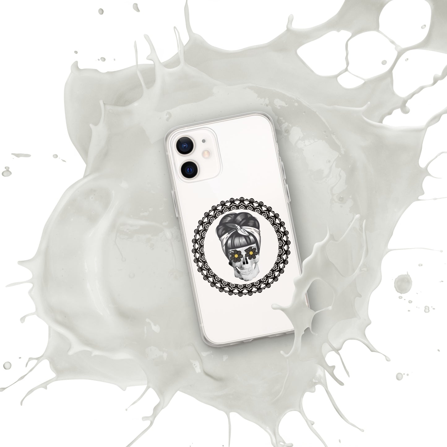 Retro Skull With Circle Clear Case for iPhone®