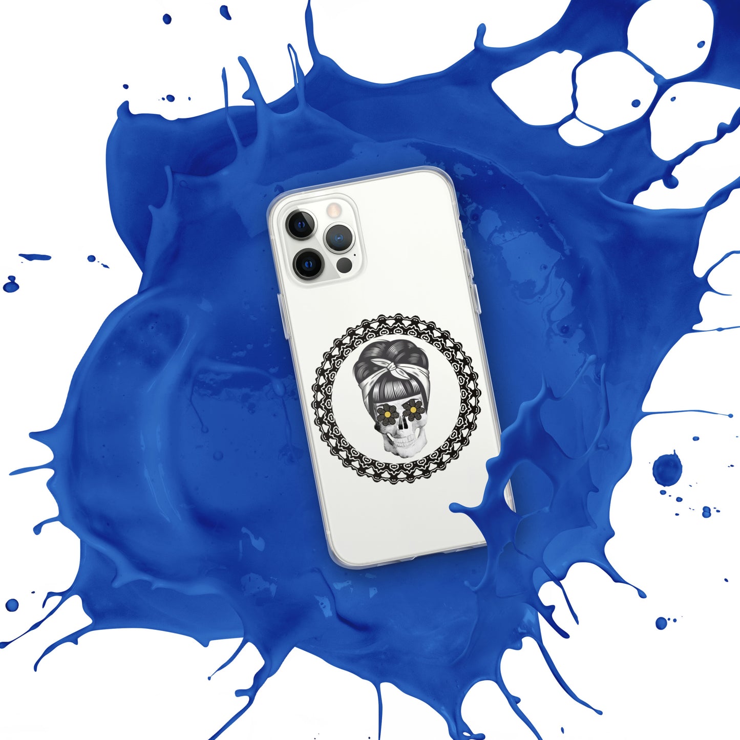 Retro Skull With Circle Clear Case for iPhone®