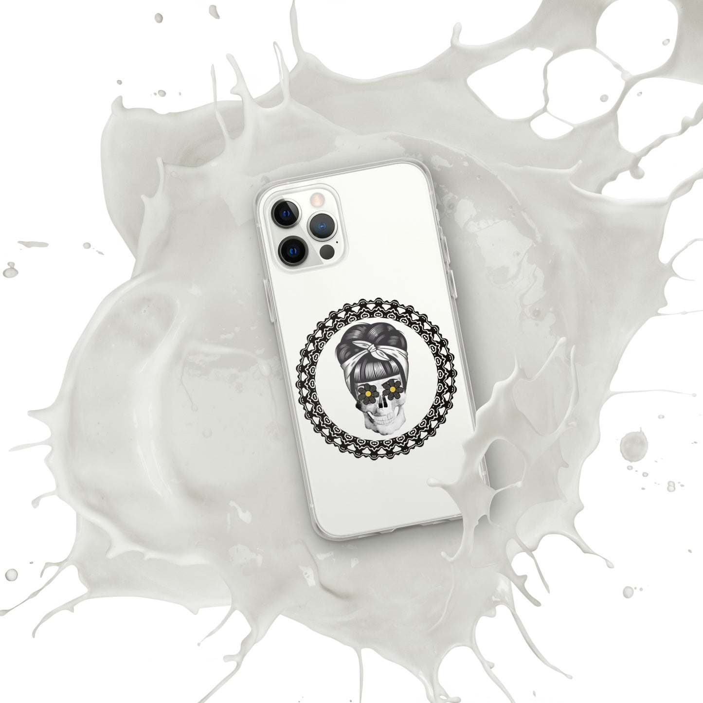 Retro Skull With Circle Clear Case for iPhone®