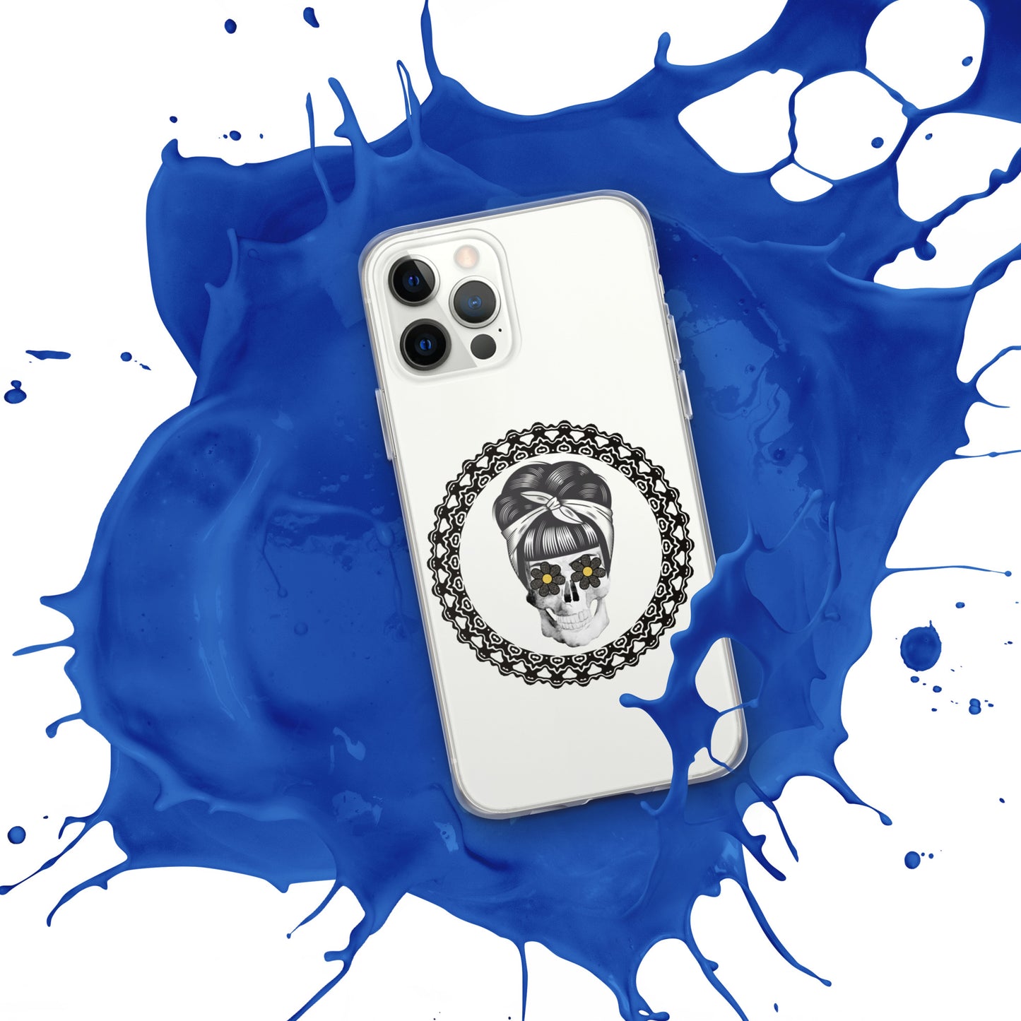 Retro Skull With Circle Clear Case for iPhone®