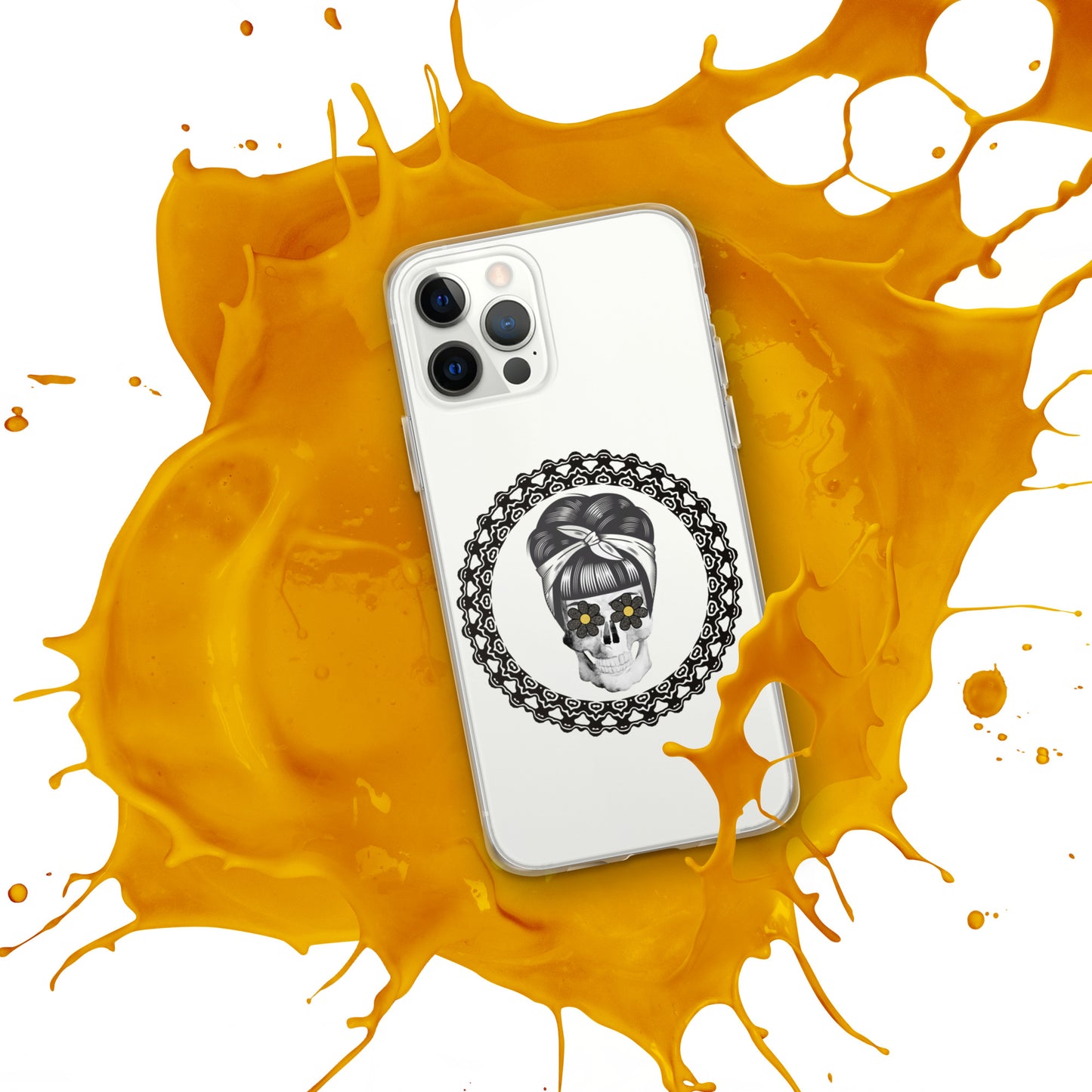 Retro Skull With Circle Clear Case for iPhone®