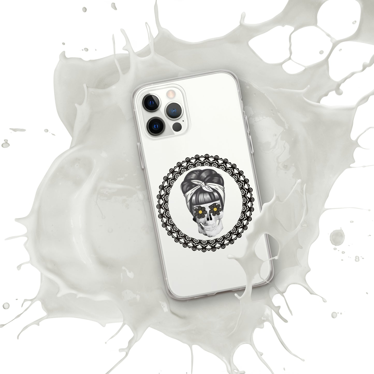 Retro Skull With Circle Clear Case for iPhone®