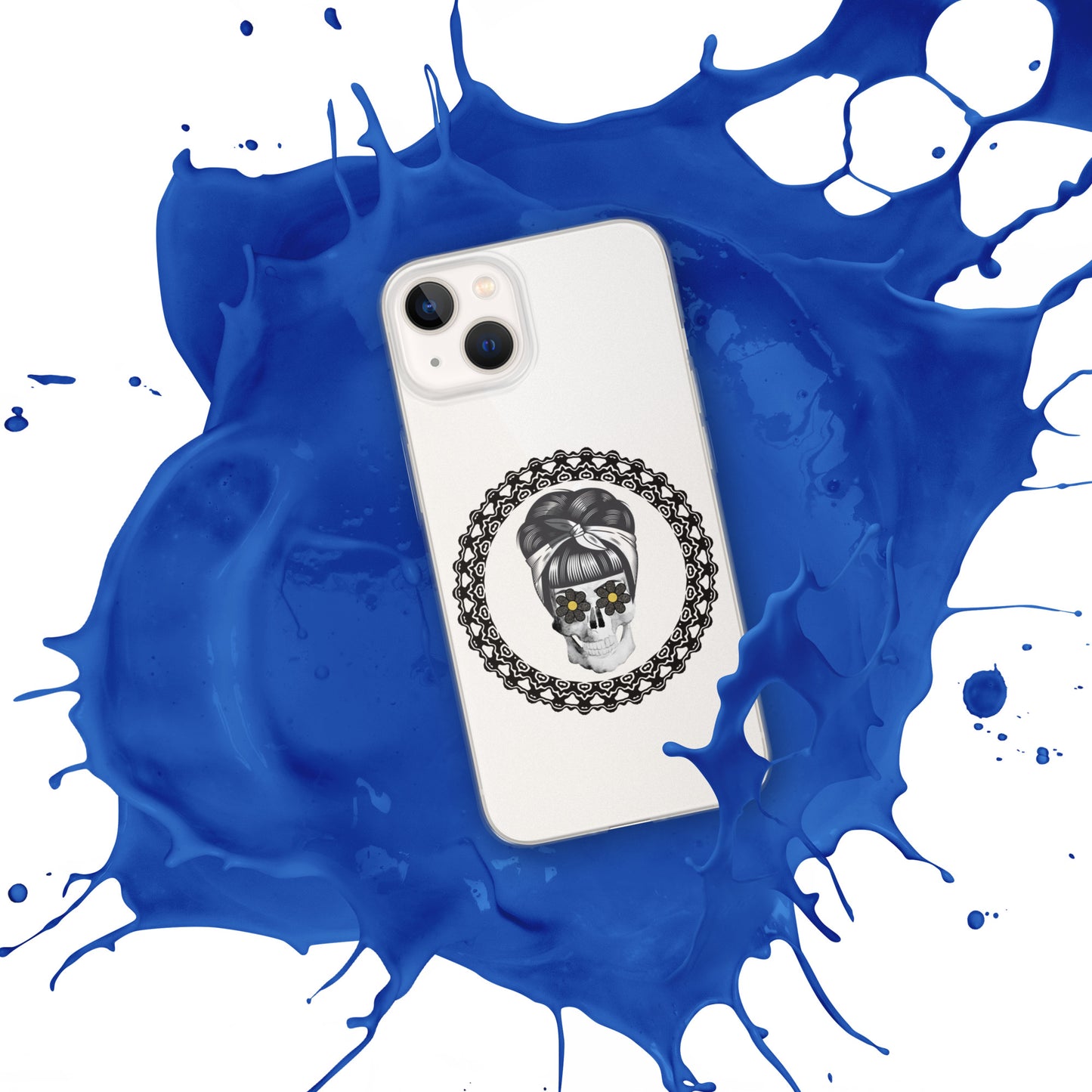 Retro Skull With Circle Clear Case for iPhone®