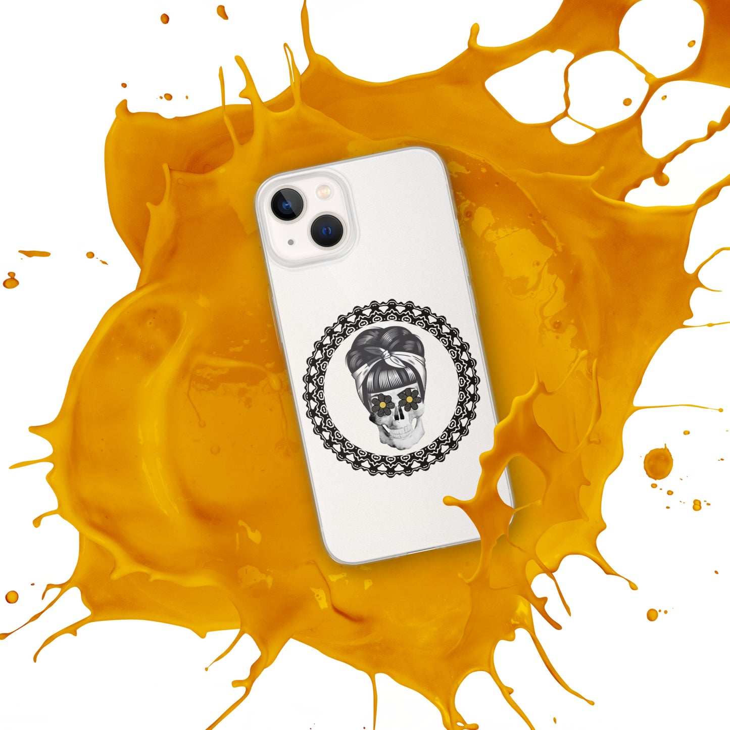 Retro Skull With Circle Clear Case for iPhone®