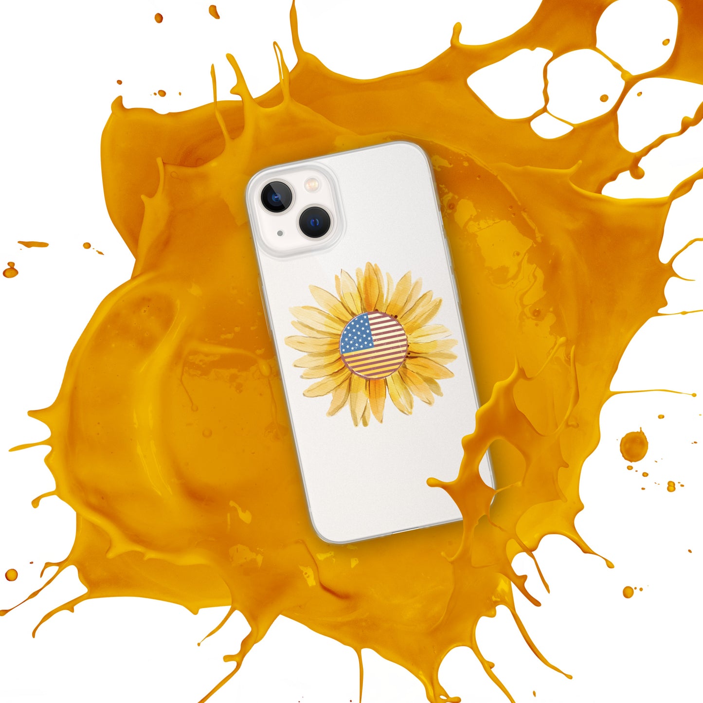 Yellow Flower Flag Clear Case for iPhone®