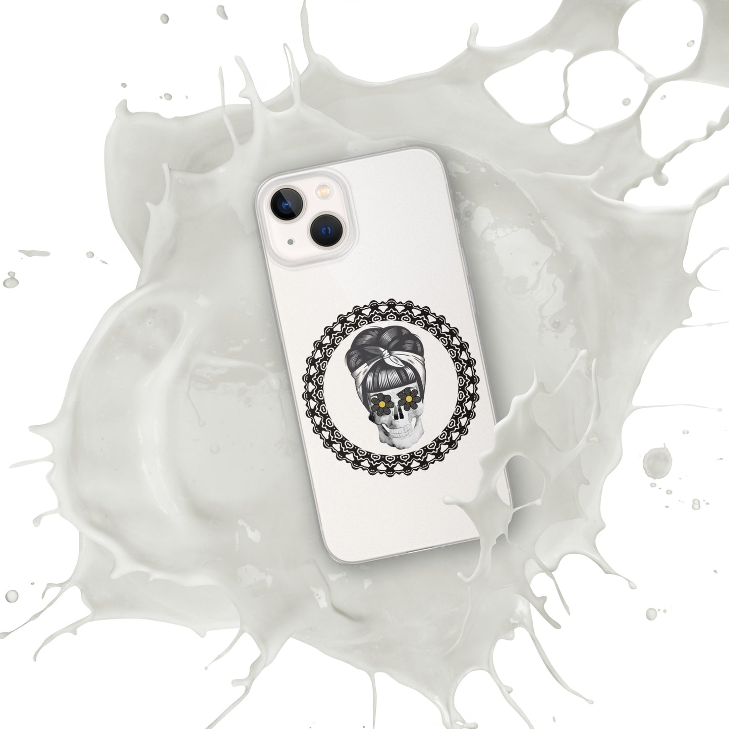 Retro Skull With Circle Clear Case for iPhone®