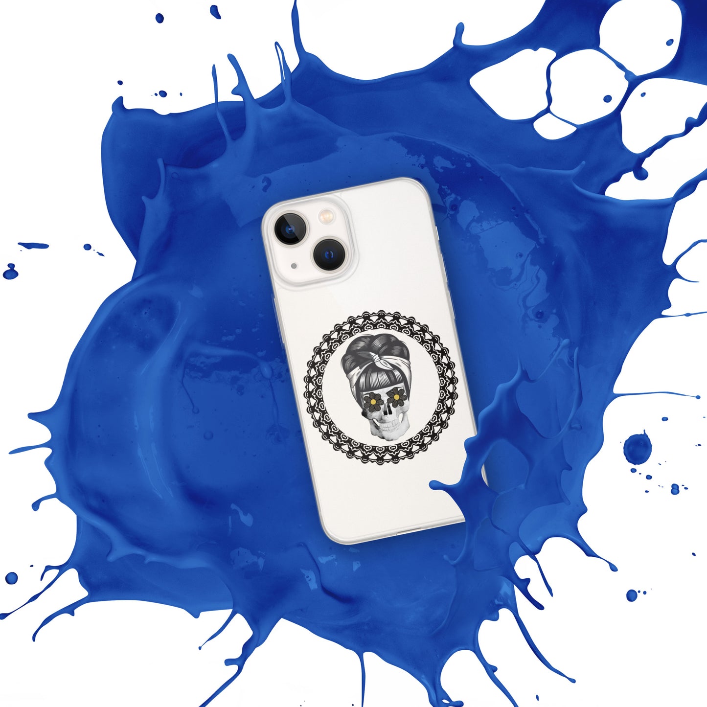 Retro Skull With Circle Clear Case for iPhone®