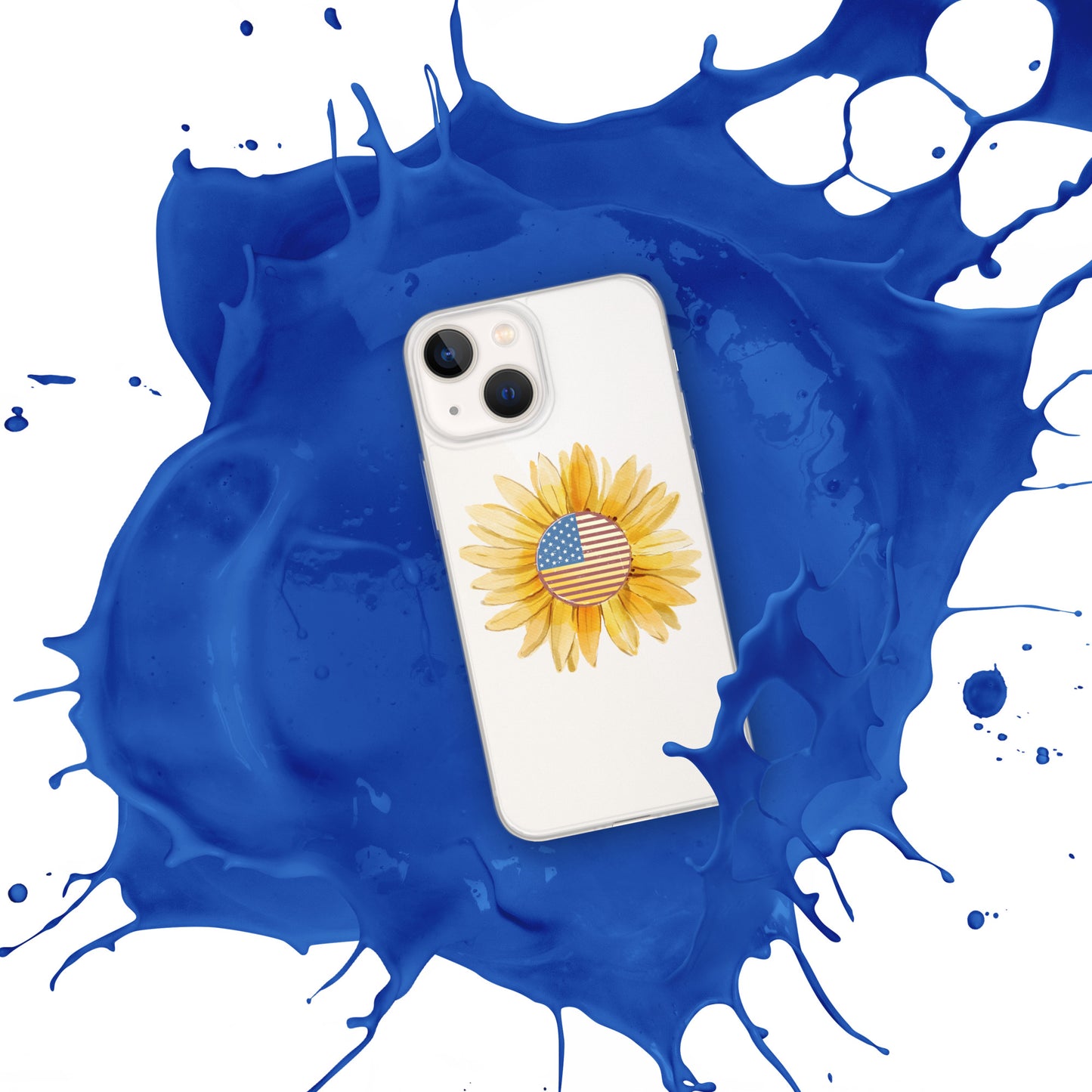 Yellow Flower Flag Clear Case for iPhone®