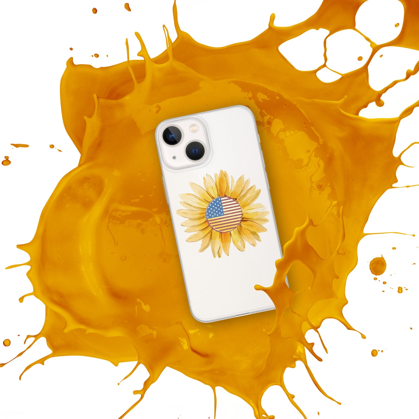 Yellow Flower Flag Clear Case for iPhone®