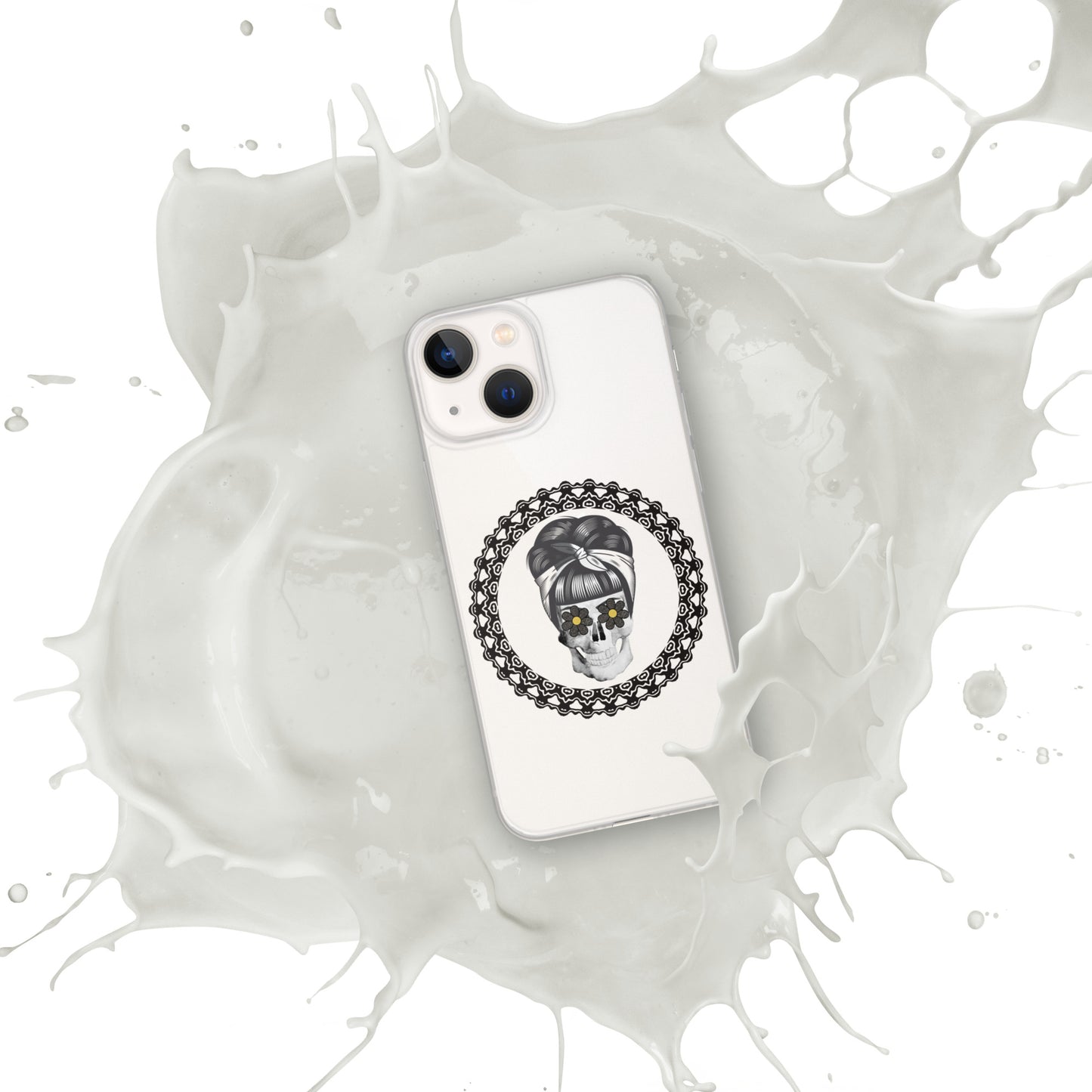 Retro Skull With Circle Clear Case for iPhone®