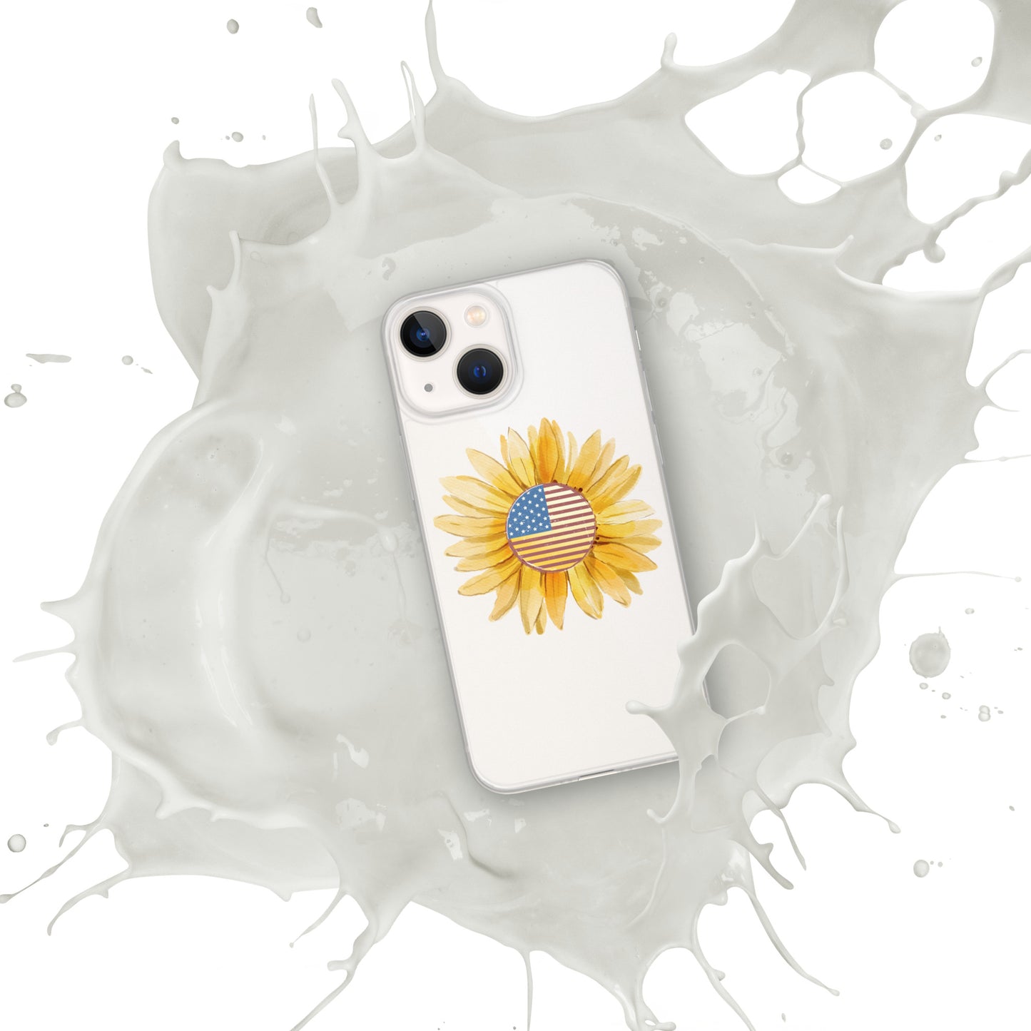 Yellow Flower Flag Clear Case for iPhone®