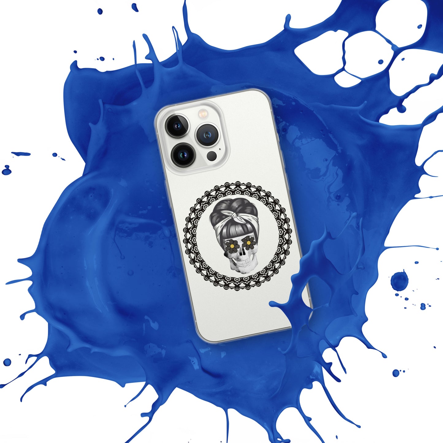 Retro Skull With Circle Clear Case for iPhone®