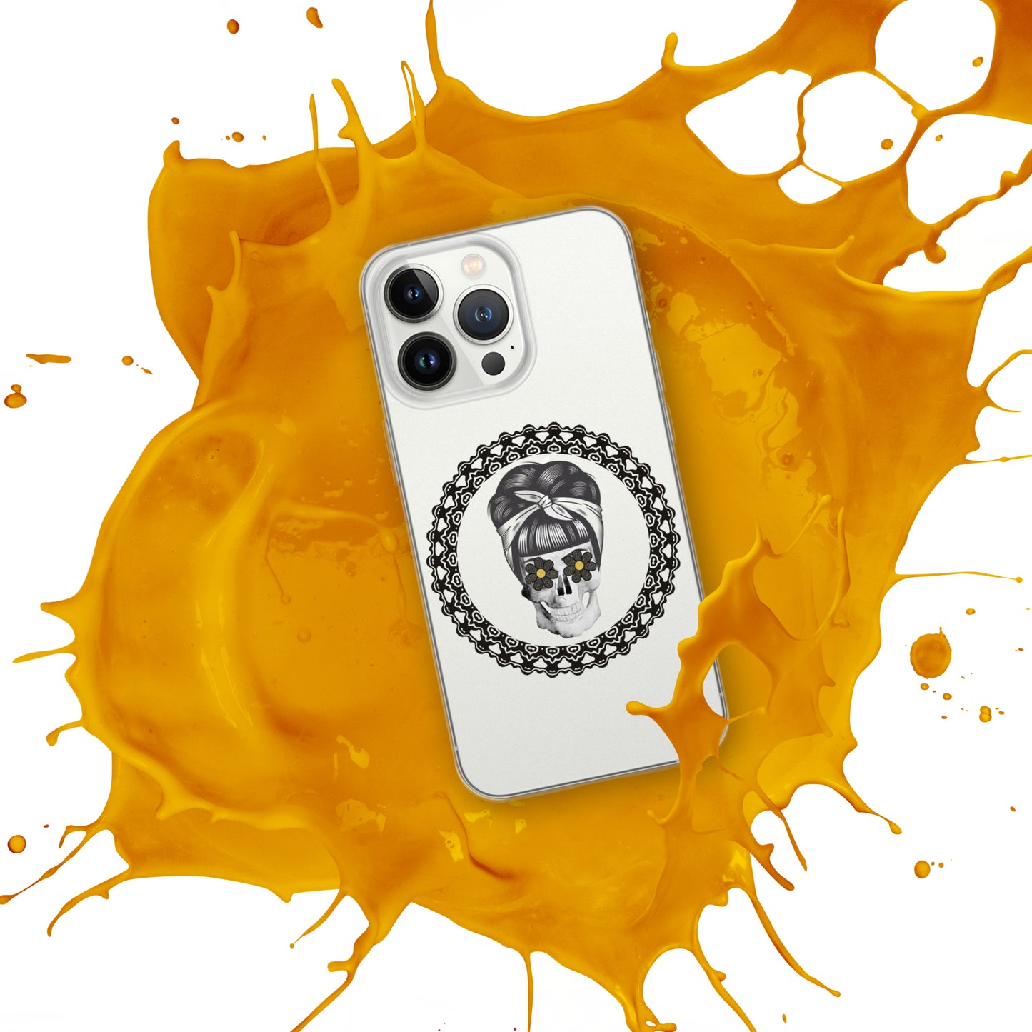 Retro Skull With Circle Clear Case for iPhone®