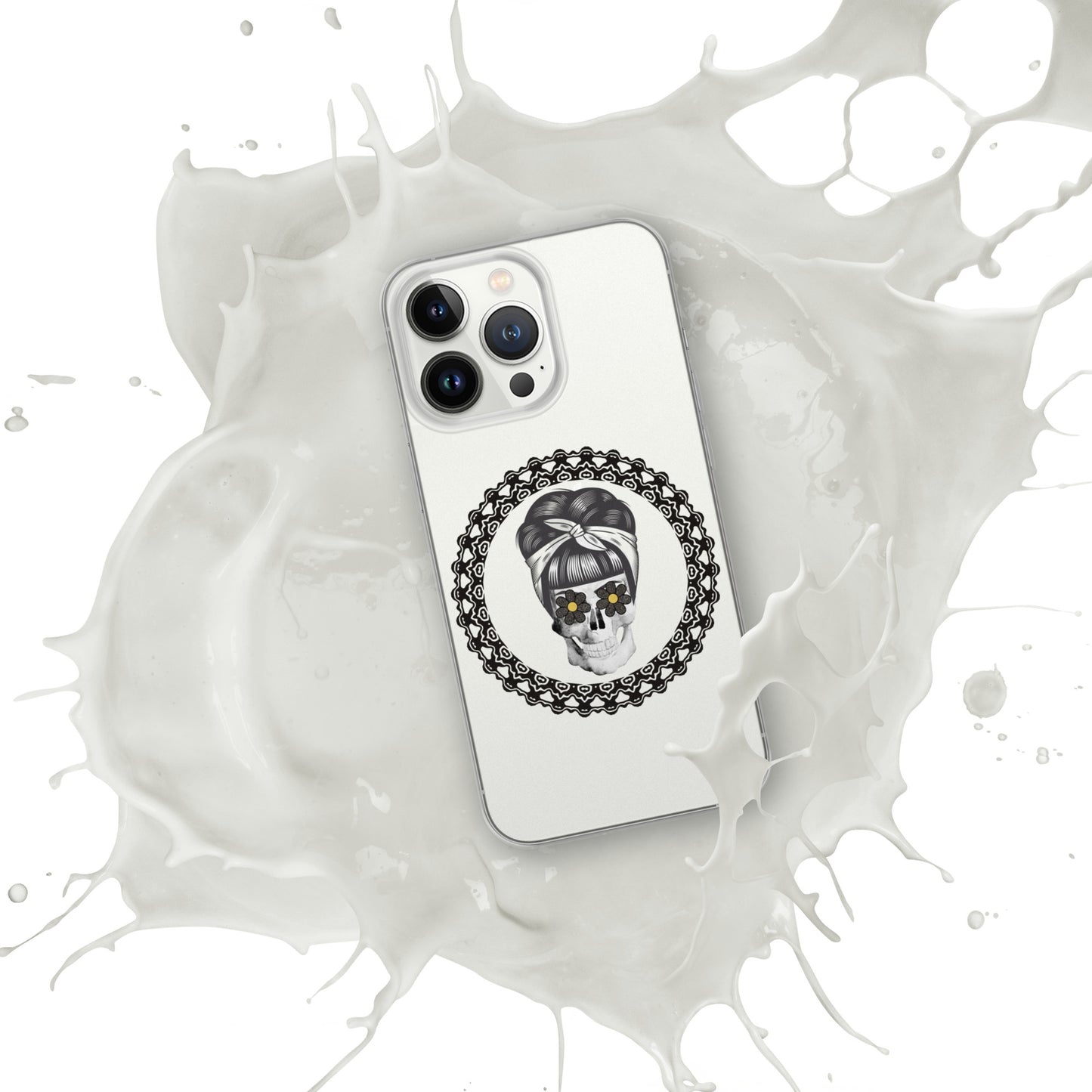 Retro Skull With Circle Clear Case for iPhone®