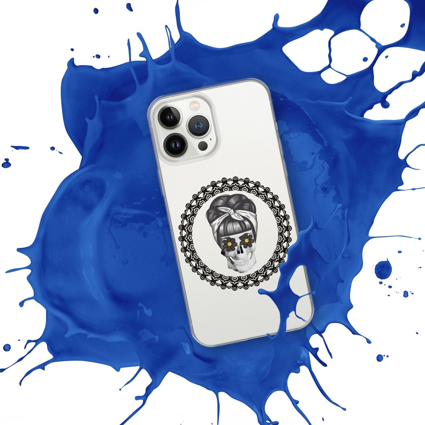 Retro Skull With Circle Clear Case for iPhone®