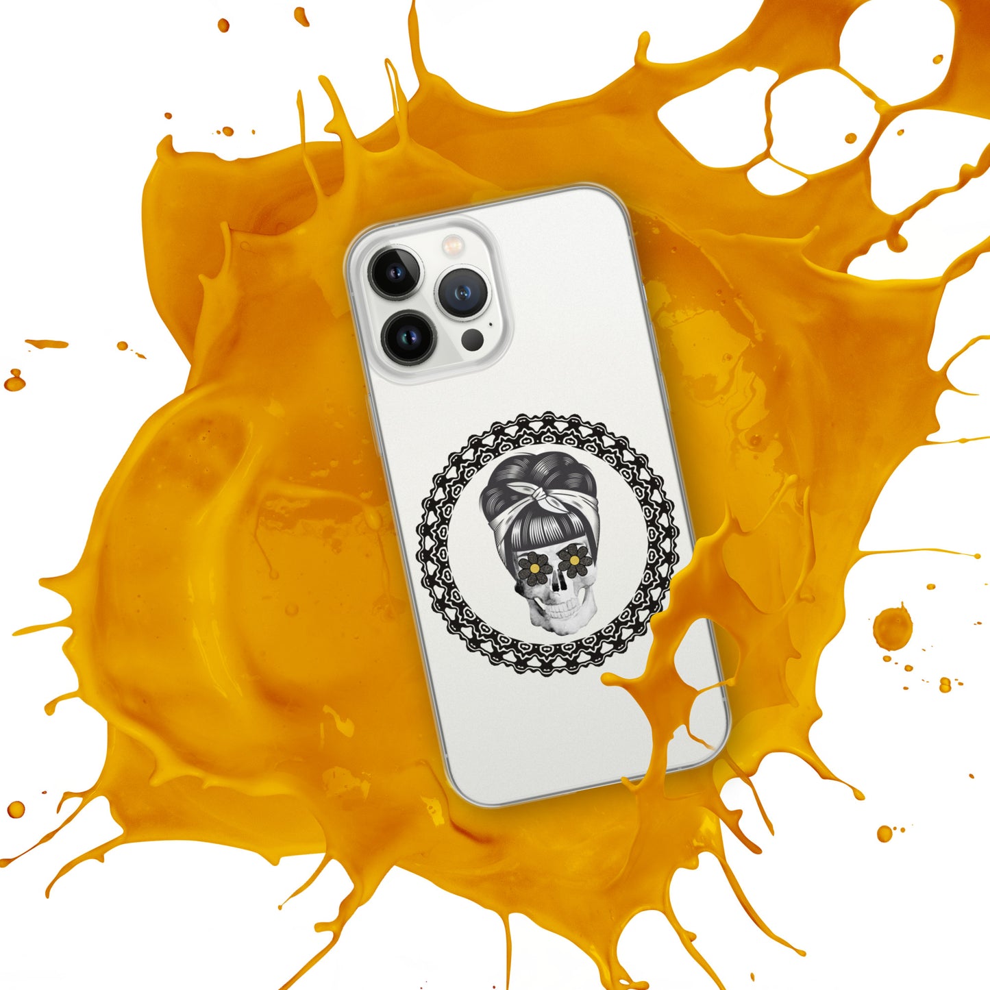 Retro Skull With Circle Clear Case for iPhone®