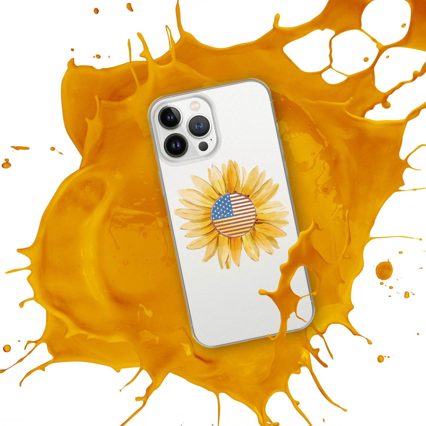 Yellow Flower Flag Clear Case for iPhone®