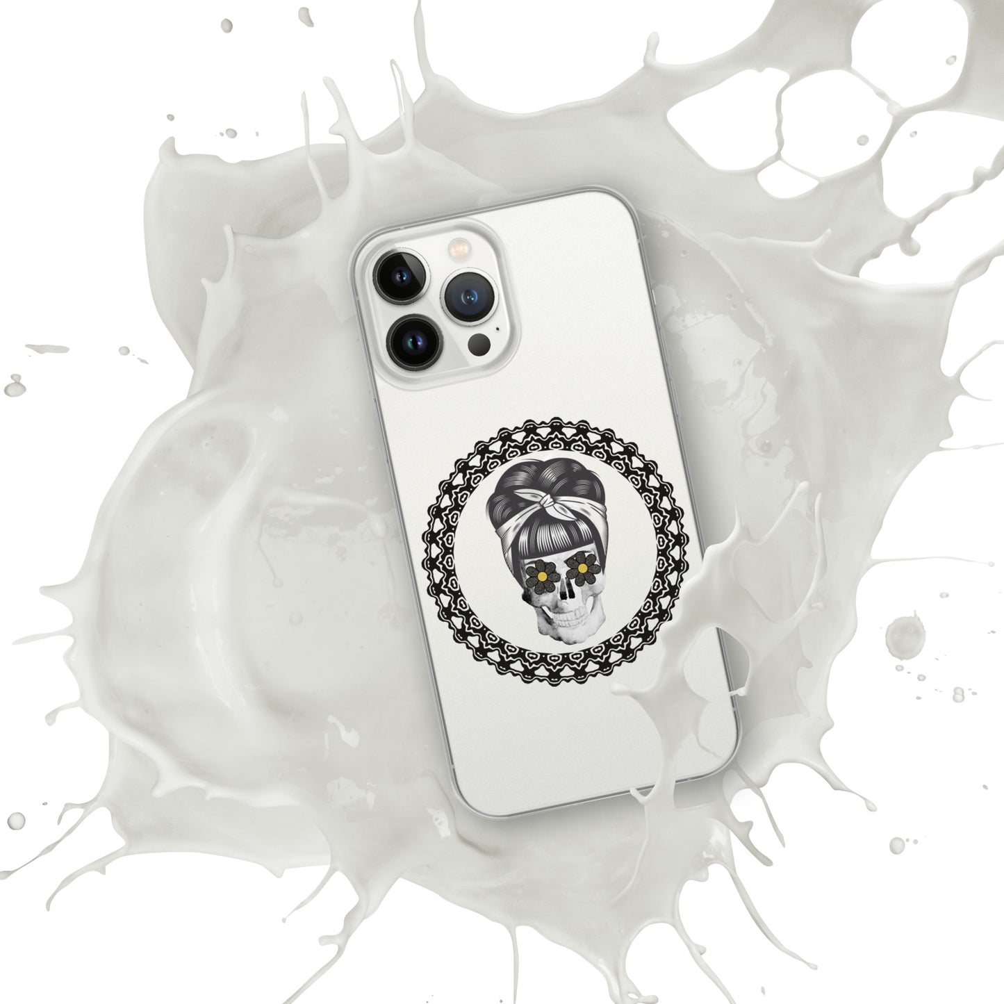 Retro Skull With Circle Clear Case for iPhone®