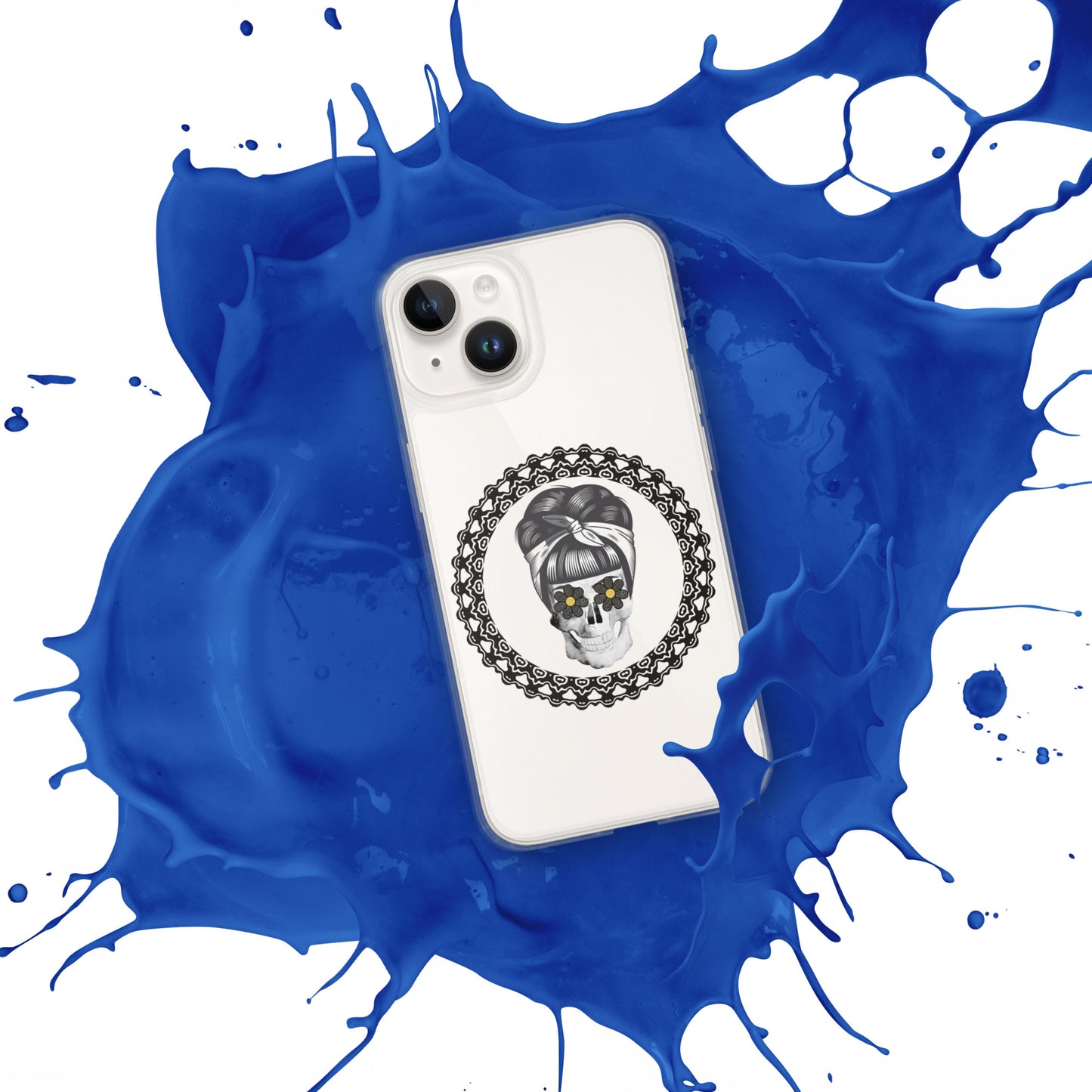 Retro Skull With Circle Clear Case for iPhone®