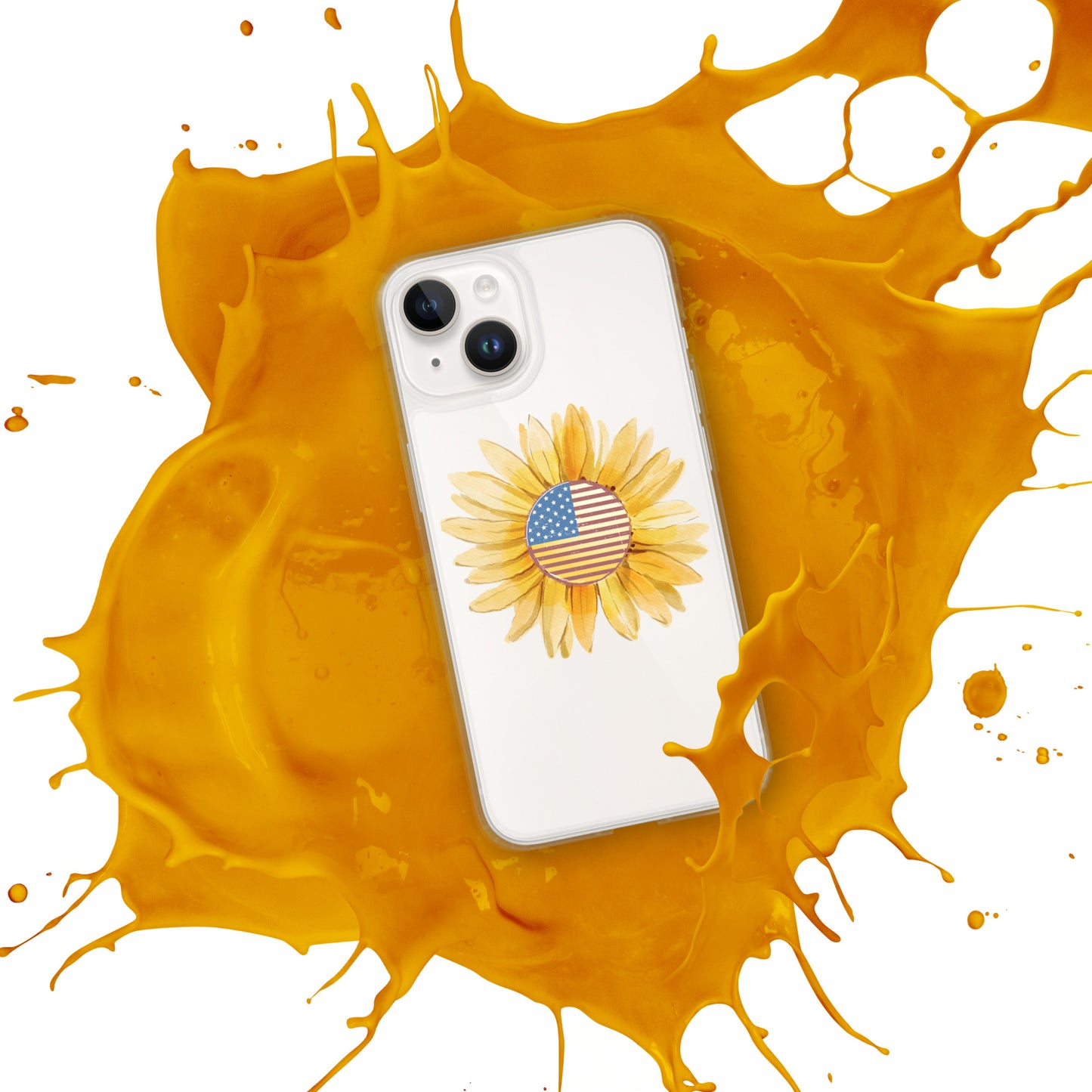 Yellow Flower Flag Clear Case for iPhone®