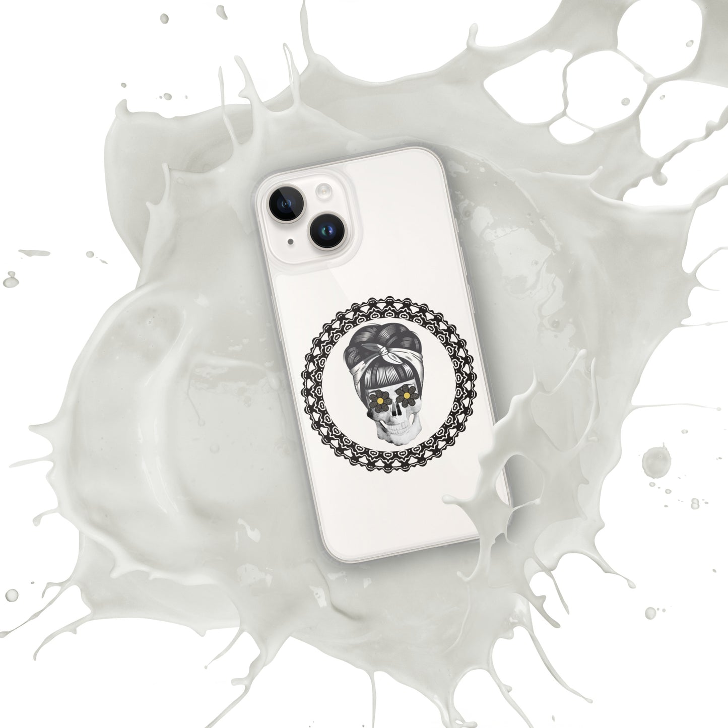 Retro Skull With Circle Clear Case for iPhone®