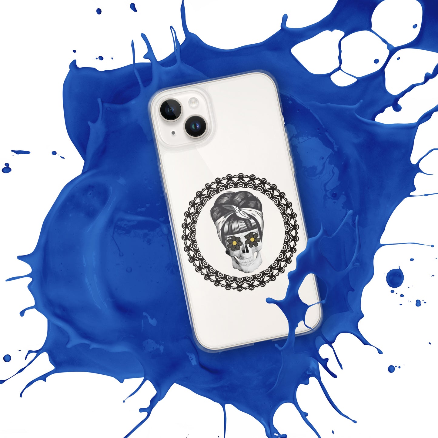 Retro Skull With Circle Clear Case for iPhone®