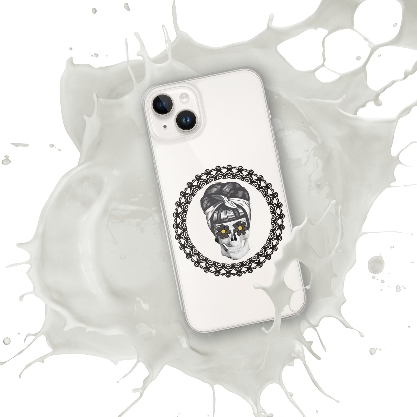 Retro Skull With Circle Clear Case for iPhone®