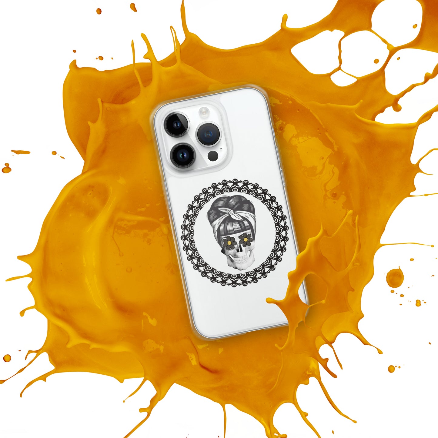 Retro Skull With Circle Clear Case for iPhone®