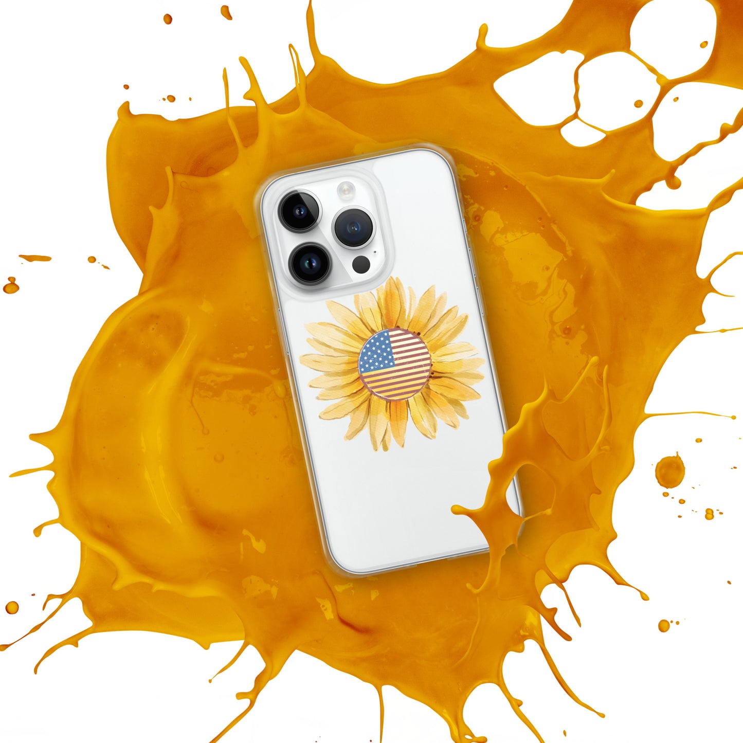 Yellow Flower Flag Clear Case for iPhone®